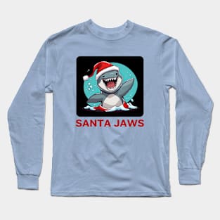 Santa Jaws | Santa Claus Pun Long Sleeve T-Shirt